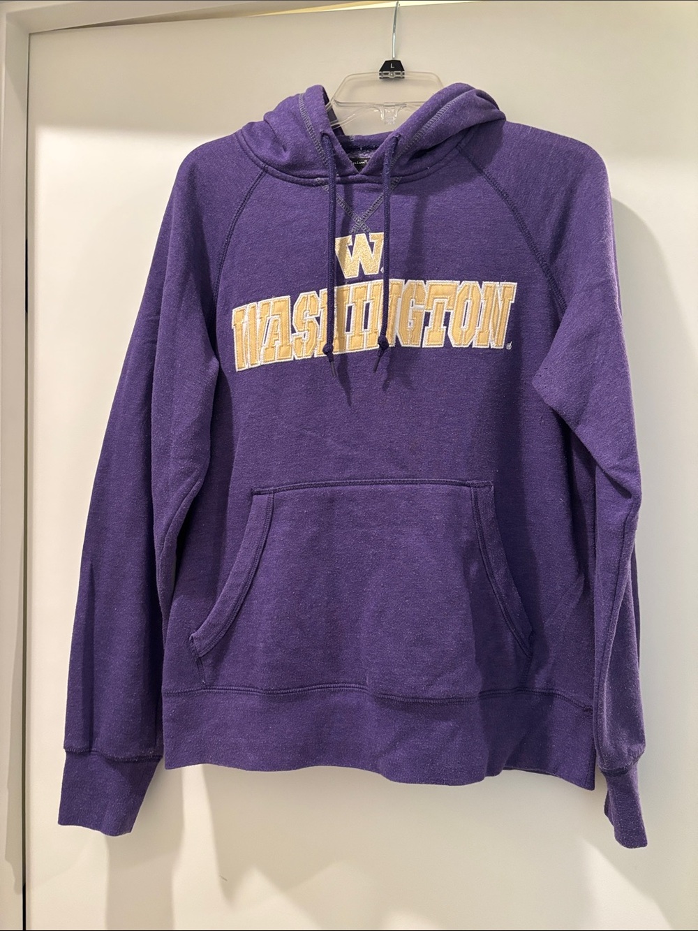 Champion Purple 'Washington' Pullover Hoodie with Gold Lettering